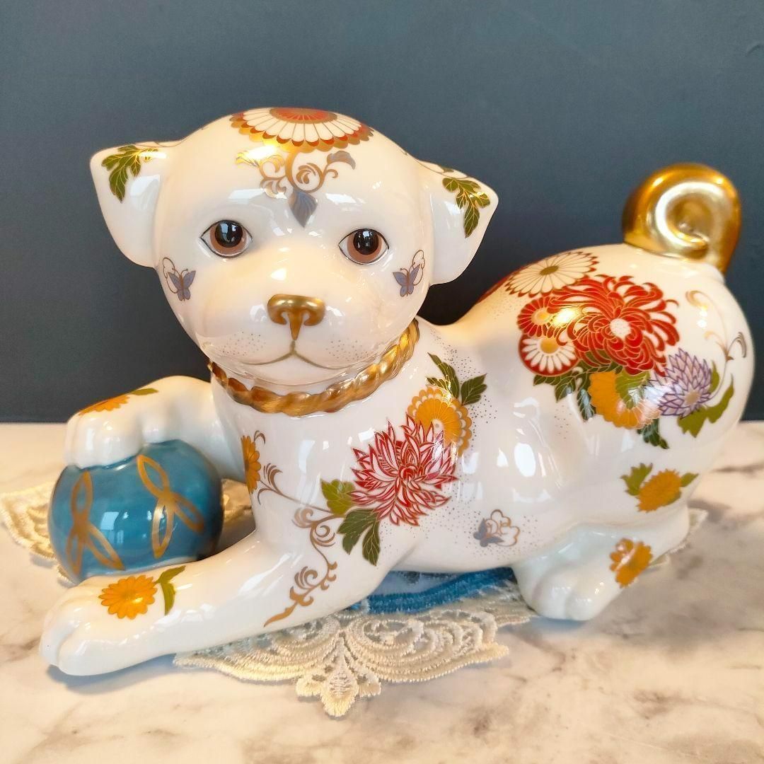 美品☆フランクリンミント フィギュリン 陶器 置物 薩摩犬 dog 廃盤