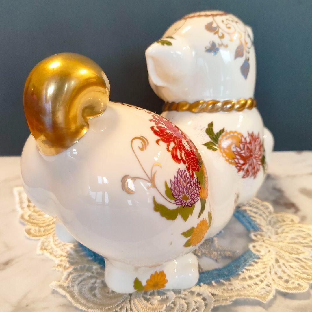 美品☆フランクリンミント フィギュリン 陶器 置物 薩摩犬 dog 廃盤