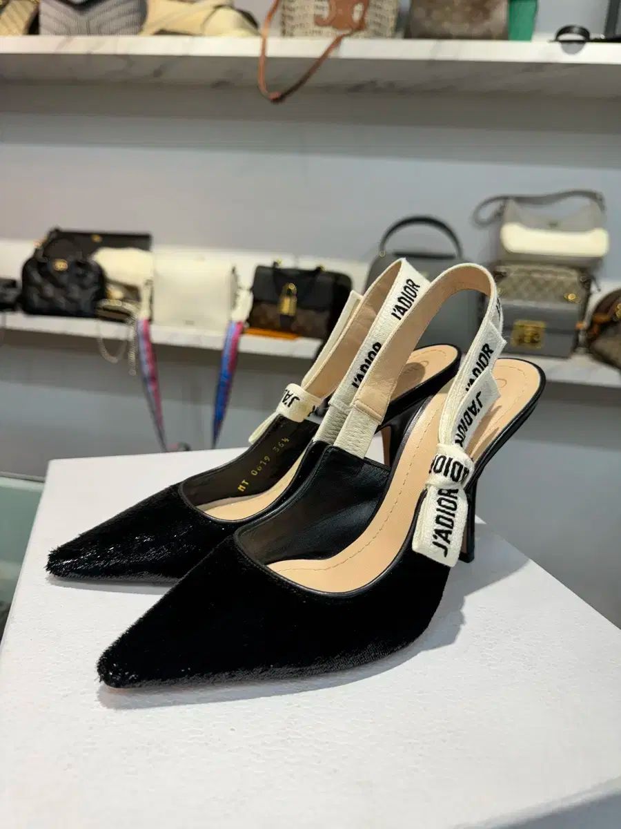  36 5 ディオール J ADIOR ブラック パンプス スリングバック ヒール 靴 スニーカー 靴
