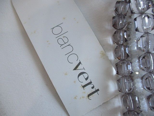 blancvert ブランベール ビーズ 革紐 ネックレス LQ4420055 ウールン  