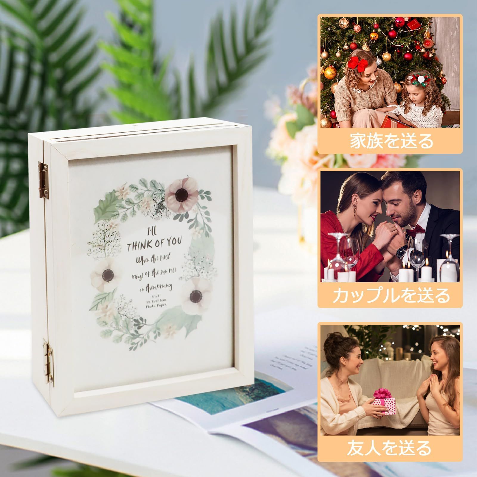 赤ちゃんのインテリア／アート 新着商品】siawadeky 写真立て 2L判 2面 フォトフレーム 立体額