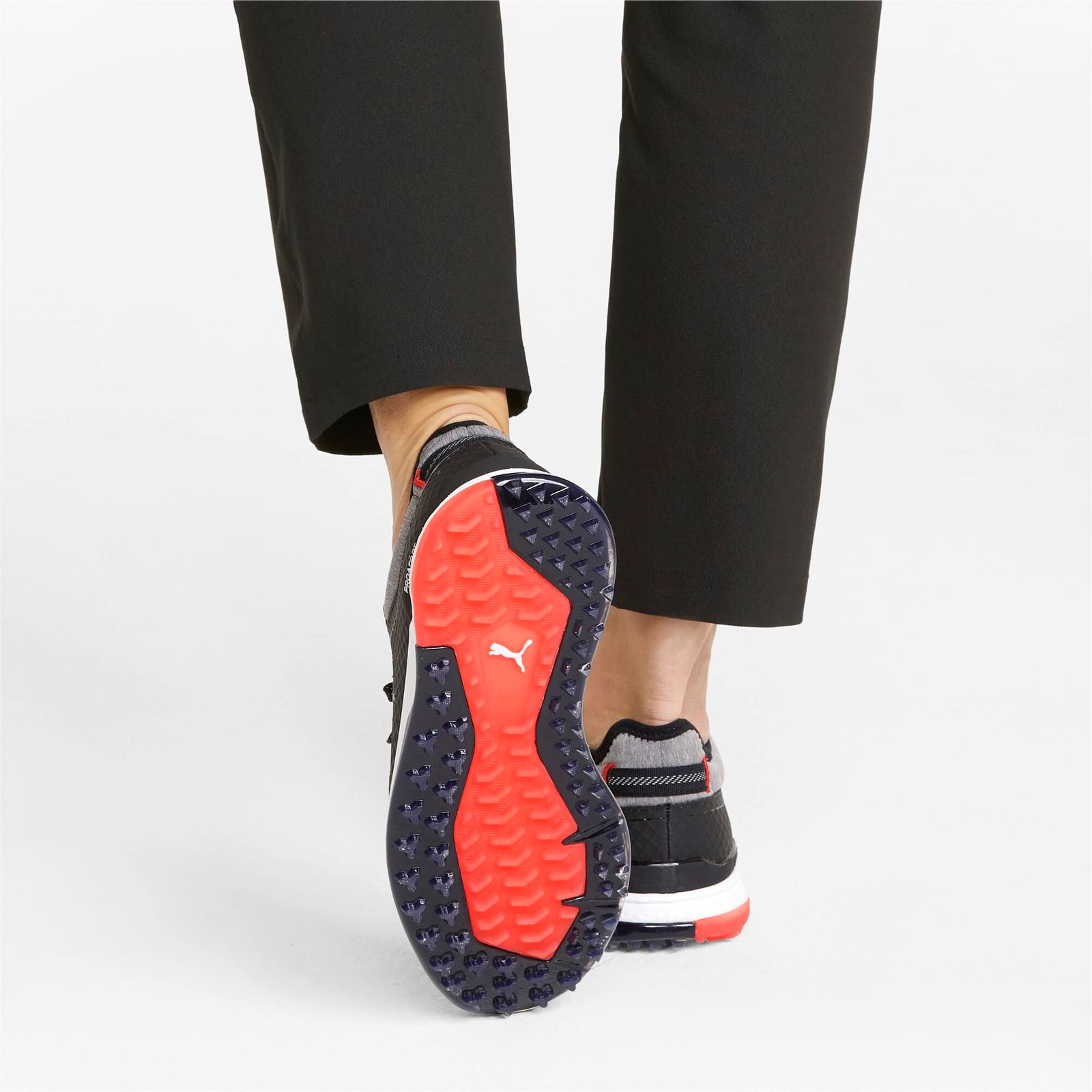 プーマ ゴルフシューズ プロアダプト アルファキャット レディース プーマブラック プーマシルバー ホットコーラル 23.0 cm