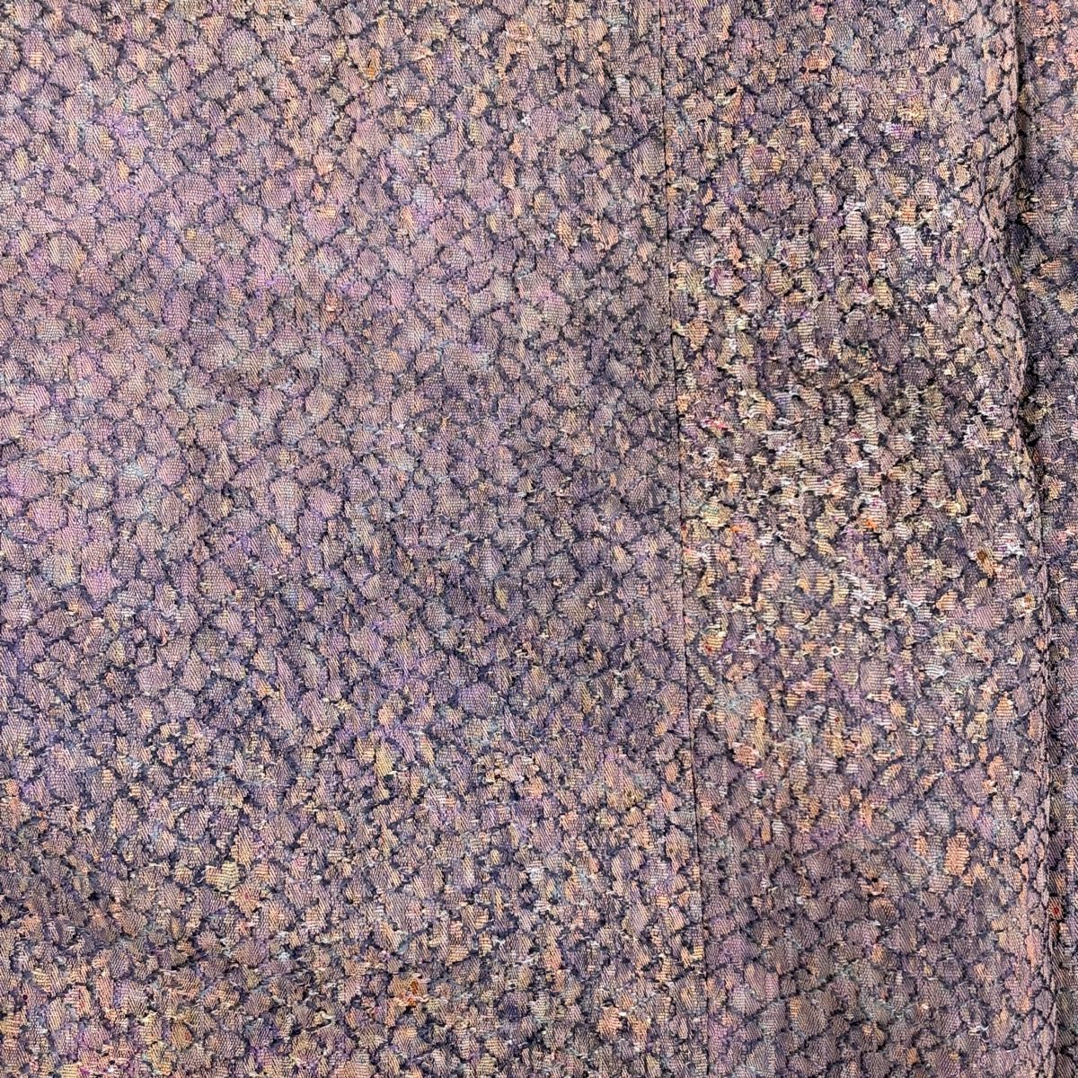  道行 身丈107 cm 裄丈64 M 和装コート 千代田衿 紫 正絹 秀品 羽織 着物 浴衣