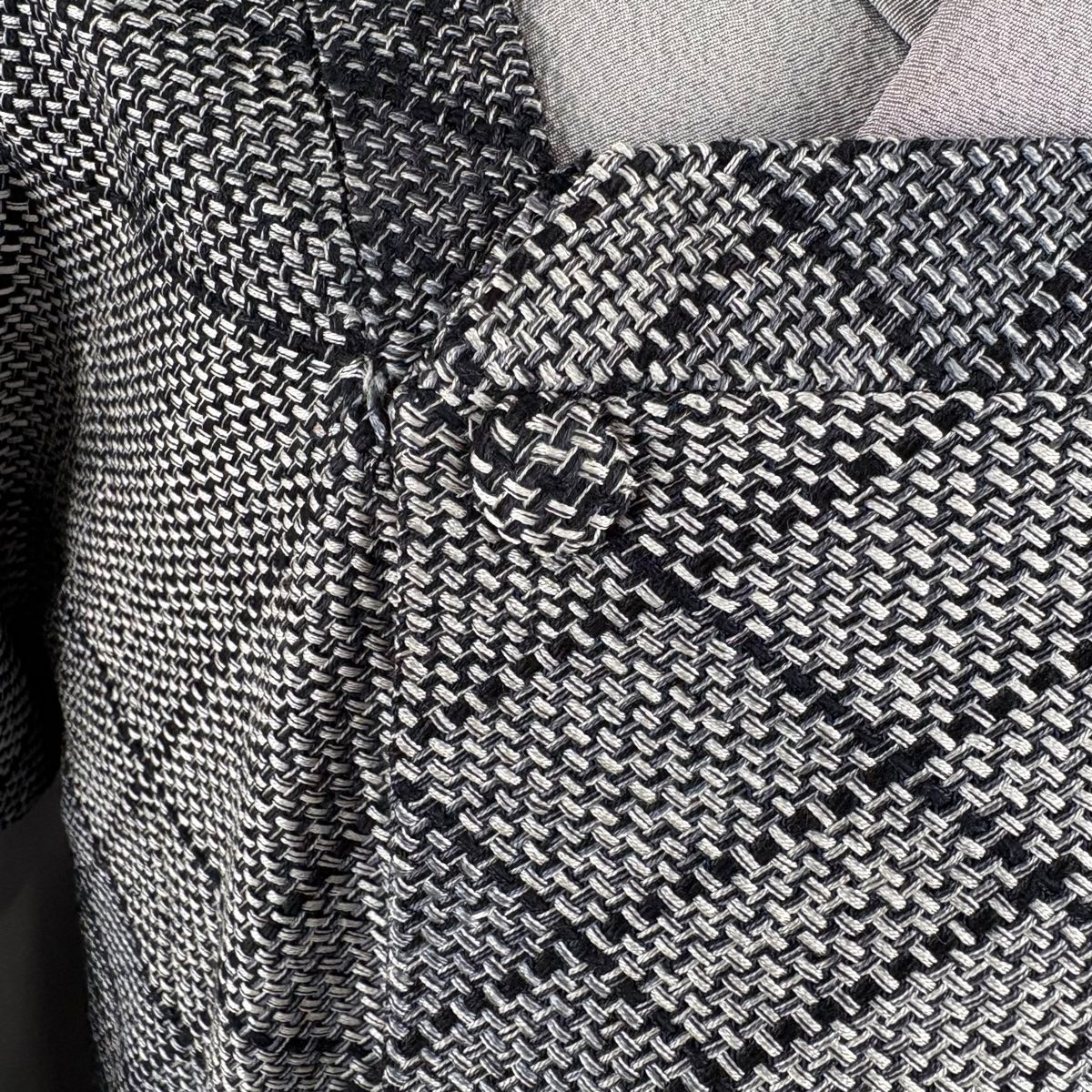  道行 身丈91 cm 裄丈65 M 和装コート 角衿 幾何学 灰色 正絹 秀品 羽織 着物 浴衣