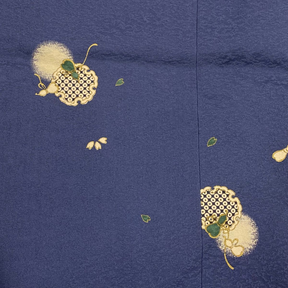  道中着 身丈104 cm 裄丈68 L 和装コート 着物衿 雪輪 ひょうたん 青灰色 正絹 秀品 羽織 着物 浴衣