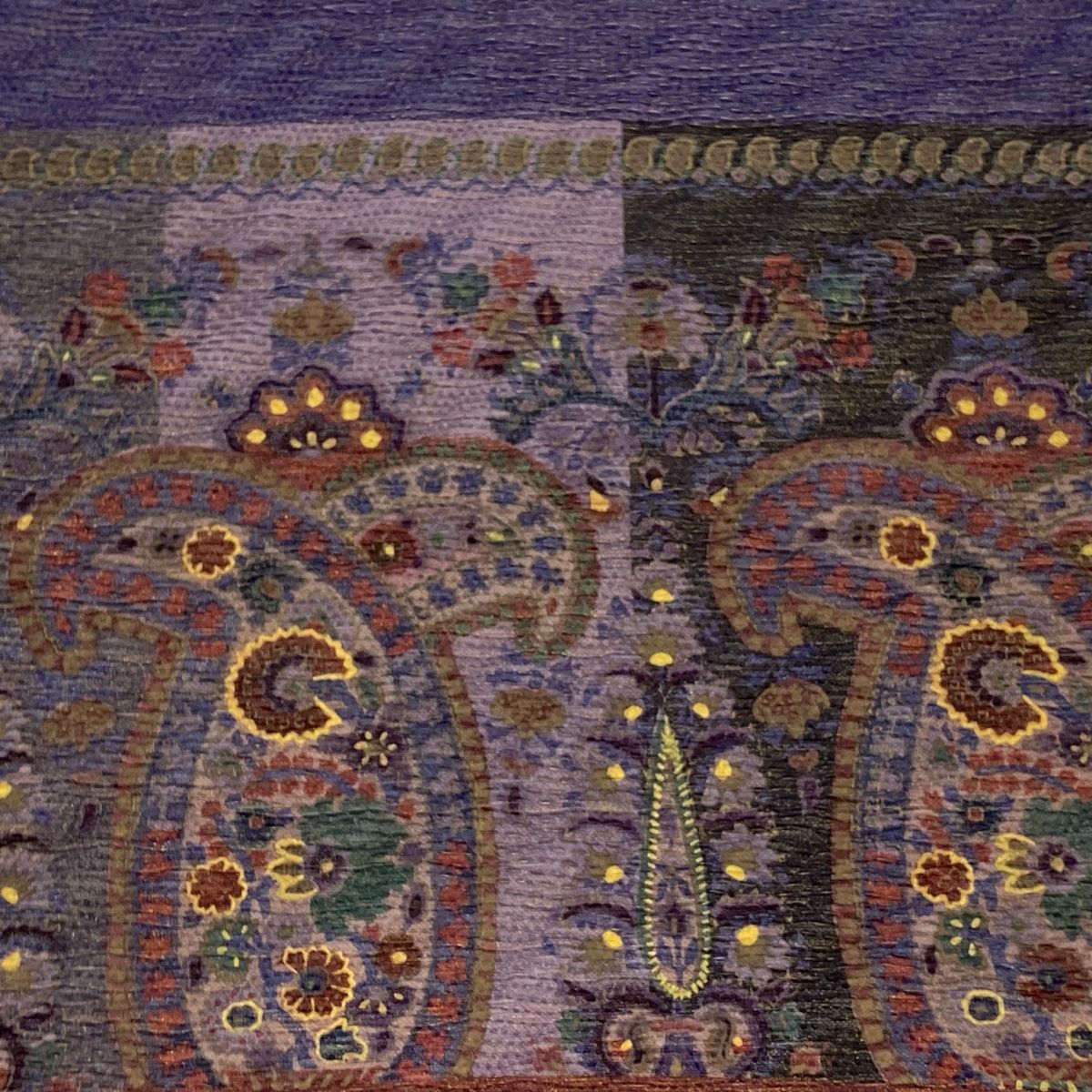 美品】 袋帯 逸品 前田仁仙 落款 草花 幾何学 金彩 金糸 紫 六通 正絹