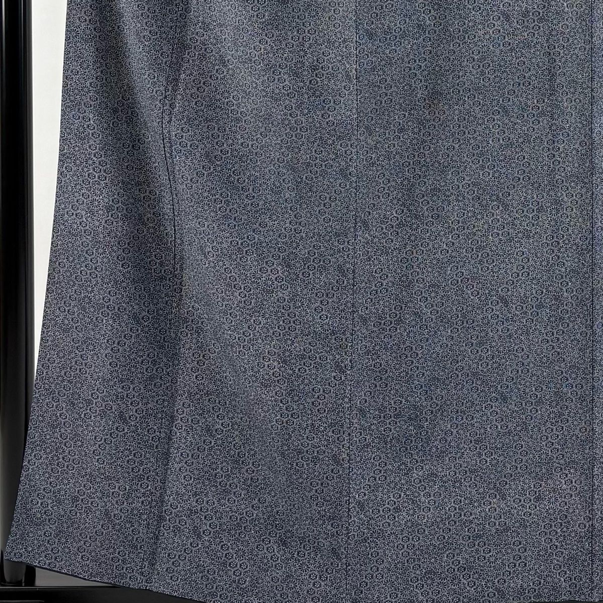 小紋 身丈157 cm 裄丈65 M 袷 菊 亀甲 藍色 正絹