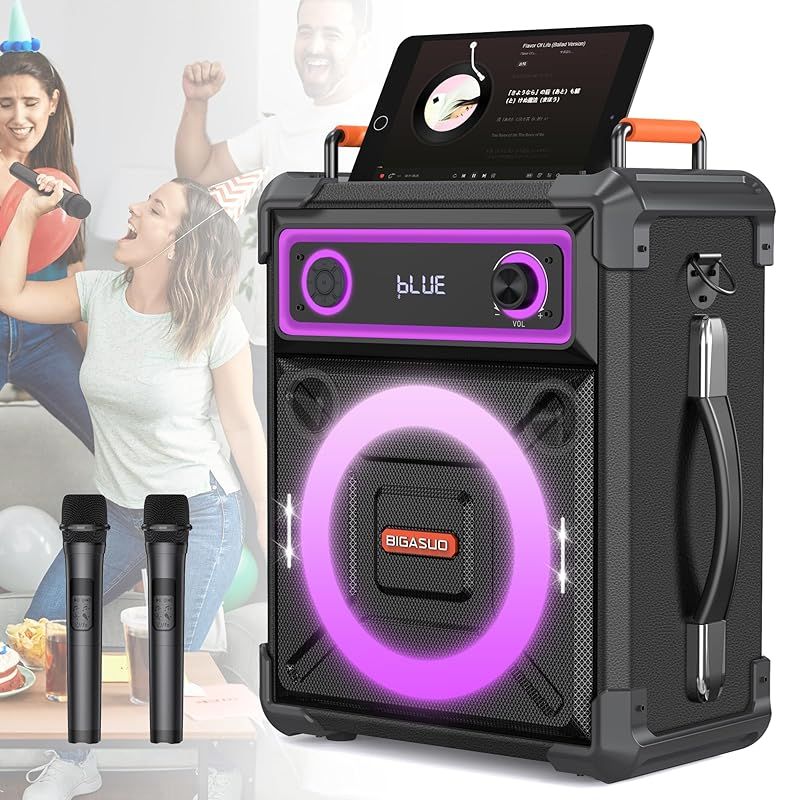 スピーカーセット カラオケセット 拡声器 ワイヤレスマイク Bluetooth Amazon.co.jp: カラオケセット 家庭用 ワイヤレスマイク スピーカー