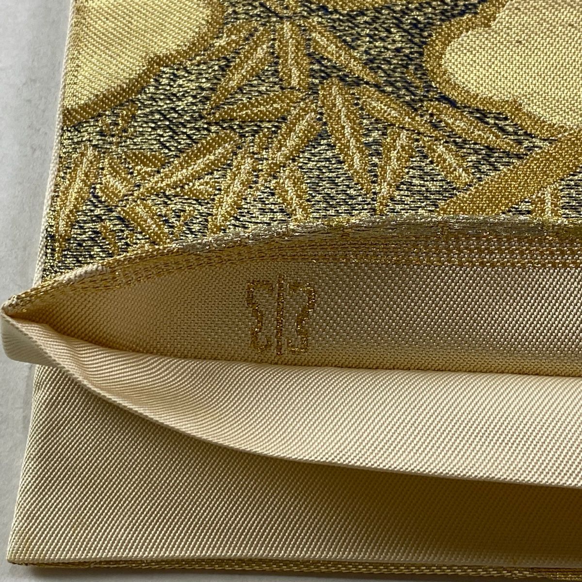 美品】 袋帯 名品 川島織物 落款 松竹梅 波 金銀糸 箔 金色 六通 正絹