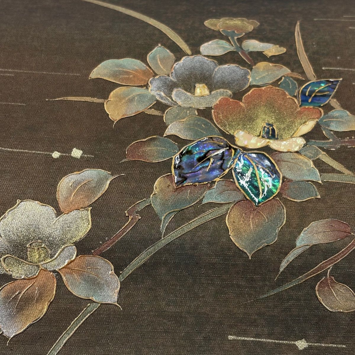 袋帯 名品 椿 霞 金彩 螺鈿 金茶 お太鼓柄 正絹 【中古】 - メルカリ