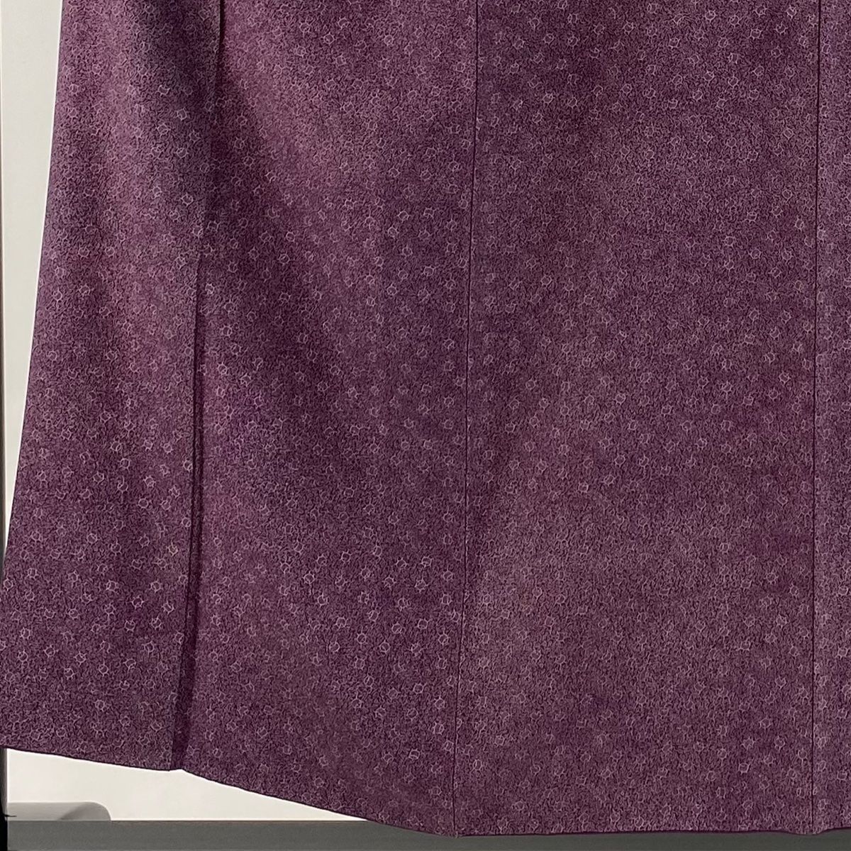 江戸小紋 身丈153 5 cm 裄丈61 S 袷 糸巻き 紫 正絹 秀品 一つ紋