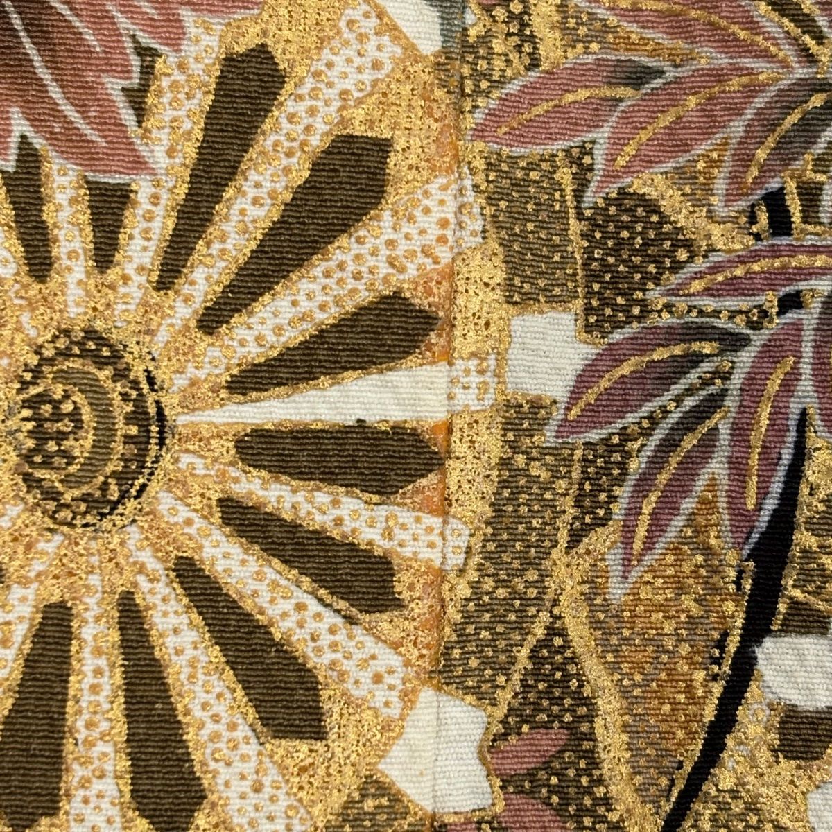  振袖 身丈162 cm 裄丈68 5 L 袷 花車 松竹梅 金糸 金彩 黄土色 正絹 秀品 振袖 着物