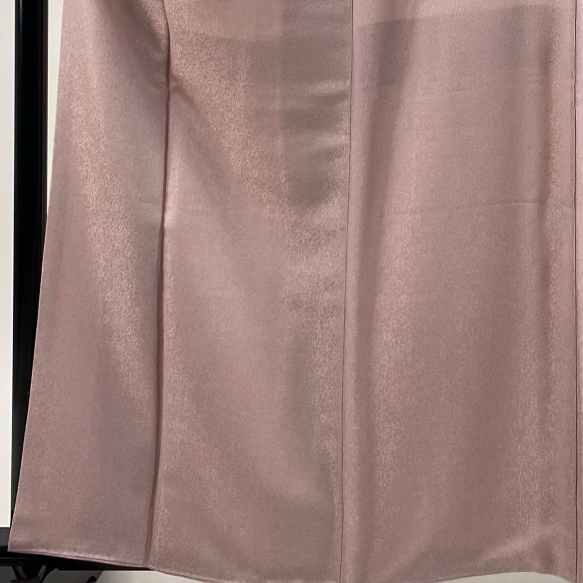 色無地 身丈161 cm 裄丈65.5 M 袷 二代目 久保田一竹 落款 地紋 金銀通し ピンク 正絹