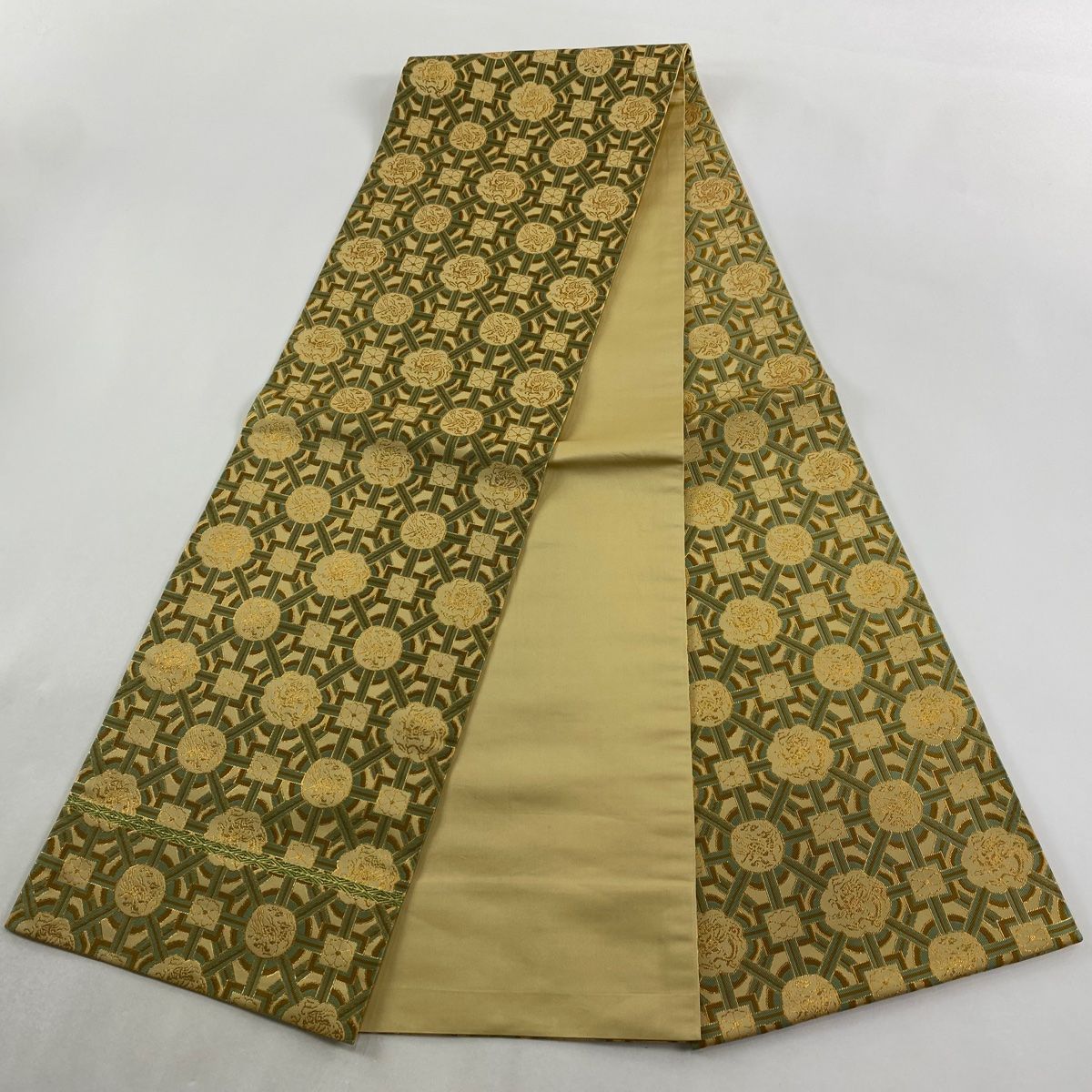 逸品!!絹 作り帯・付け帯☆【龍村晋謹製】名物加賀蜀紅錦 龍 麒麟 美品 逸品!!絹 作り帯・付け帯☆【龍村晋謹製】名物加賀蜀紅錦 龍 麒麟 美品