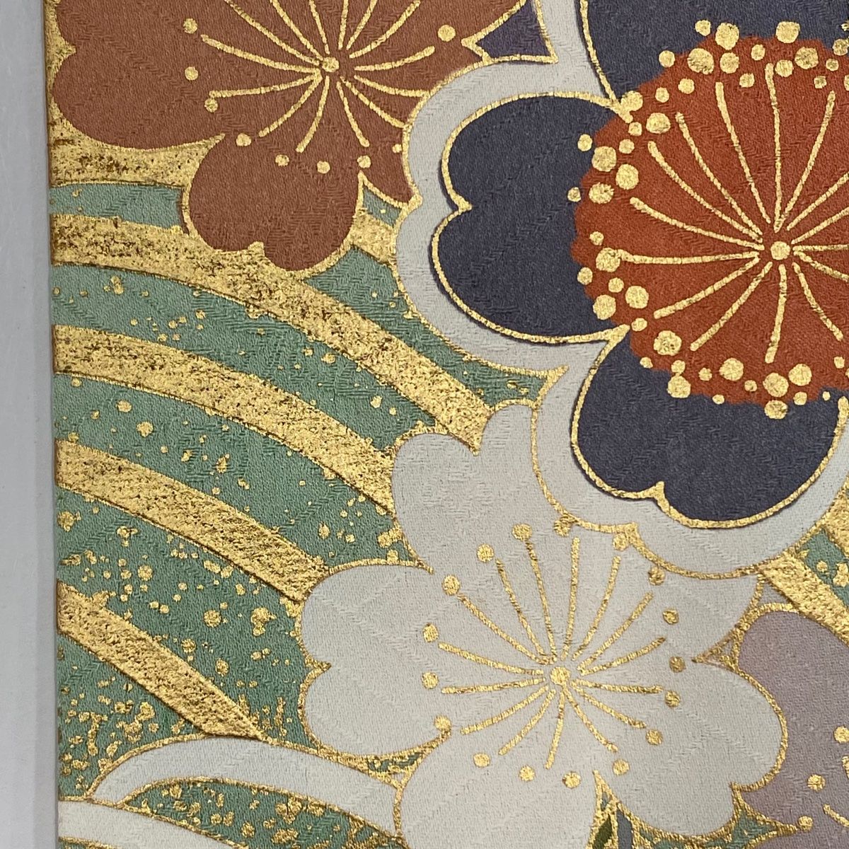  振袖 身丈164 cm 裄丈66 5 M 袷 桜 波 金糸 金彩 サーモンピンク 正絹 振袖 着物