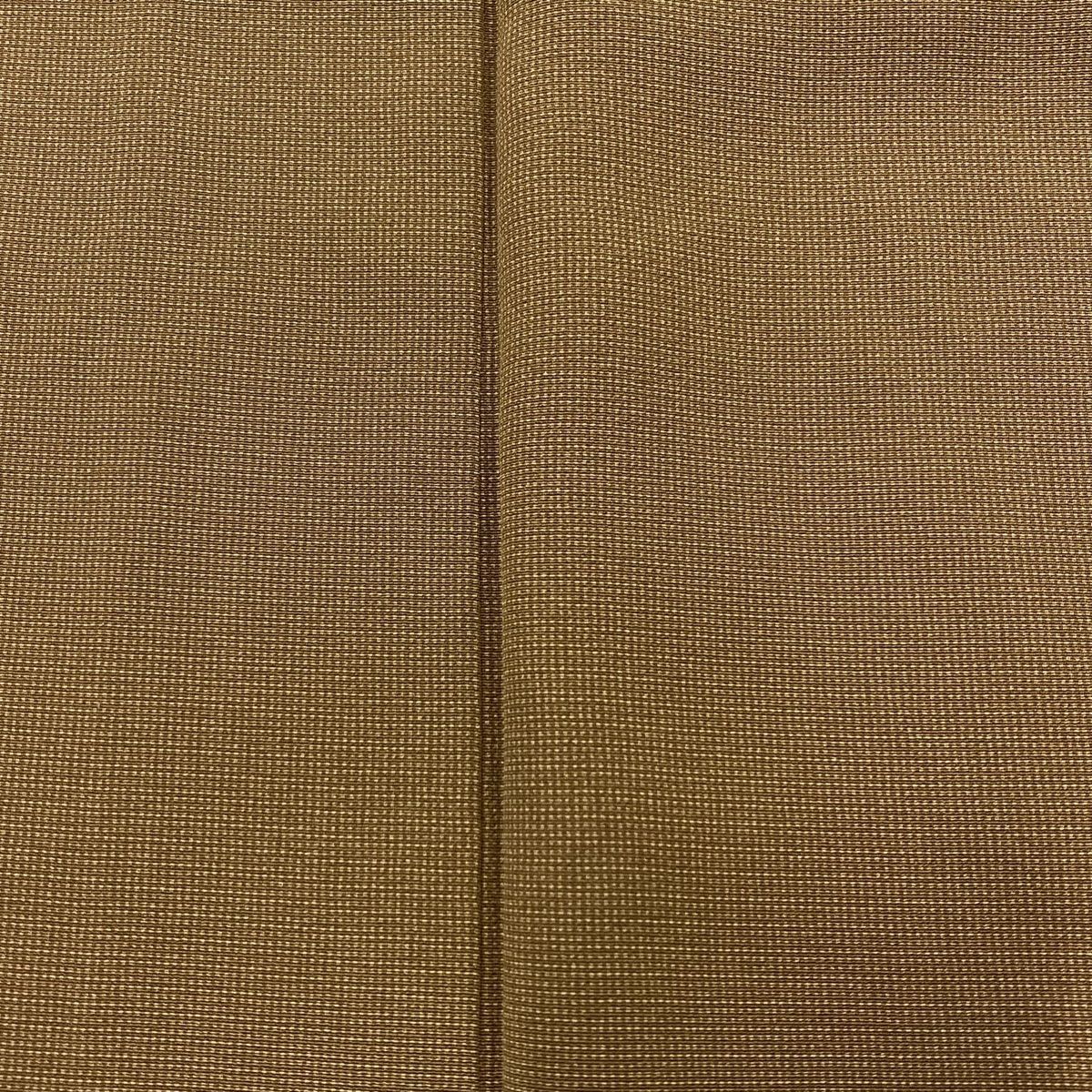  江戸小紋 身丈153 cm 裄丈62 5 S 単衣 落款 角通し 茶色 正絹 一つ紋 小紋 着物