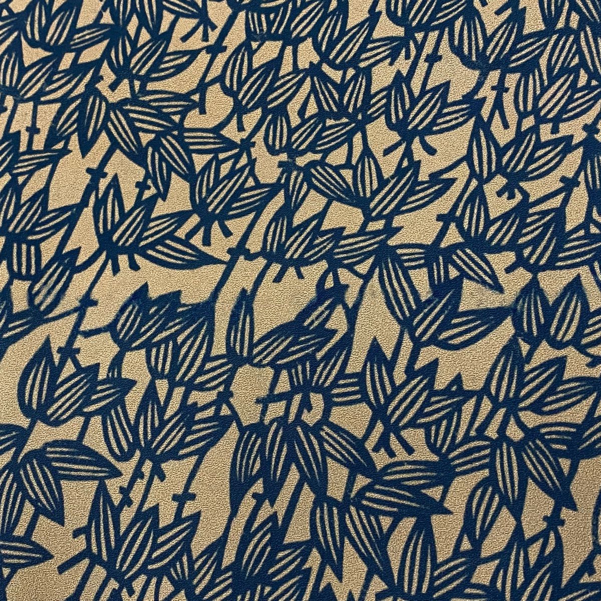  小紋 身丈162 5 cm 裄丈63 S 袷 笹 ベージュ 正絹 小紋 着物