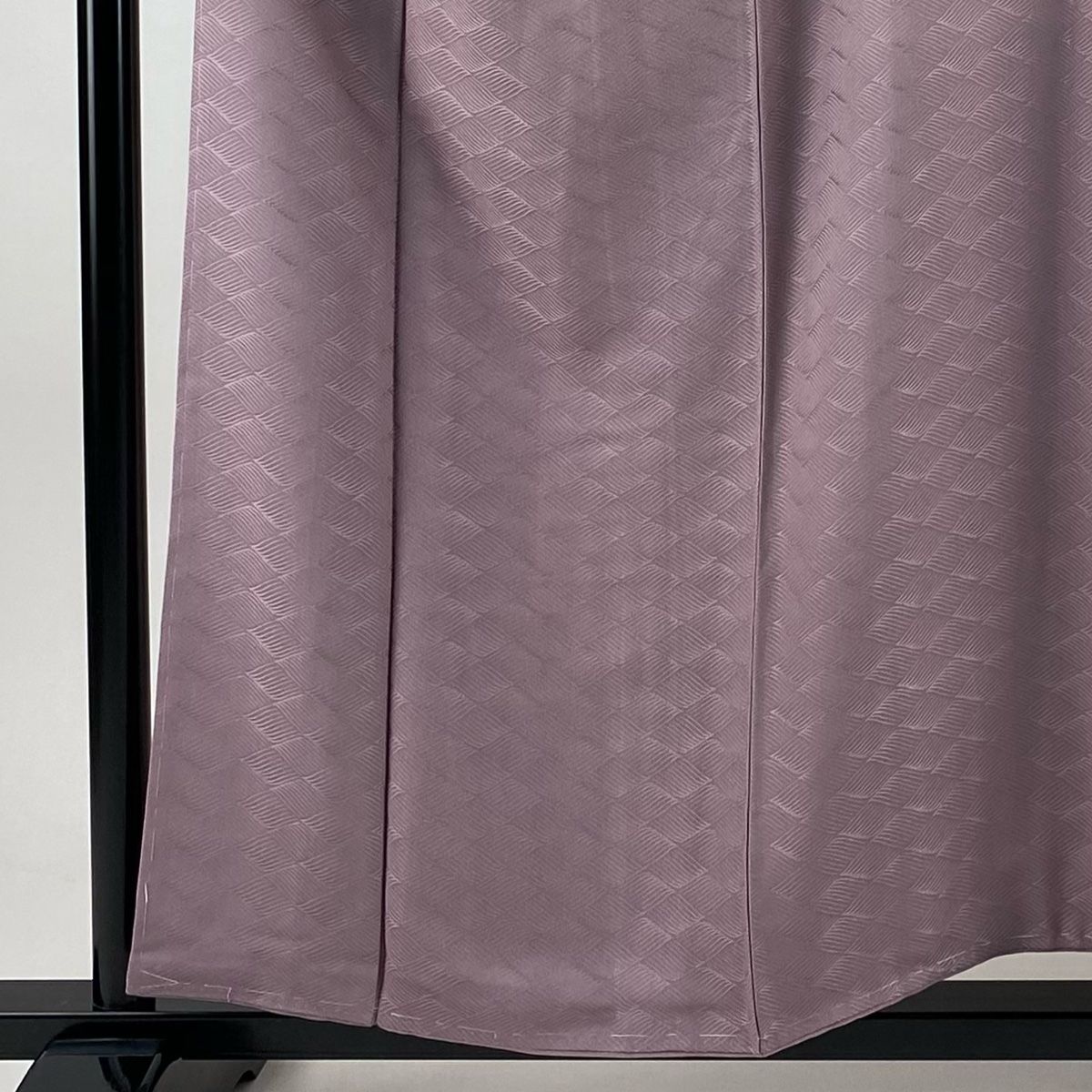 色無地 身丈155 5 cm 裄丈62 S 袷 地紋 灰紫 正絹 秀品