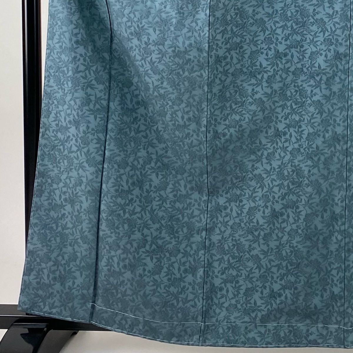 小紋 身丈163 cm 裄丈65 5 M 袷 地紋 青緑 正絹 秀品