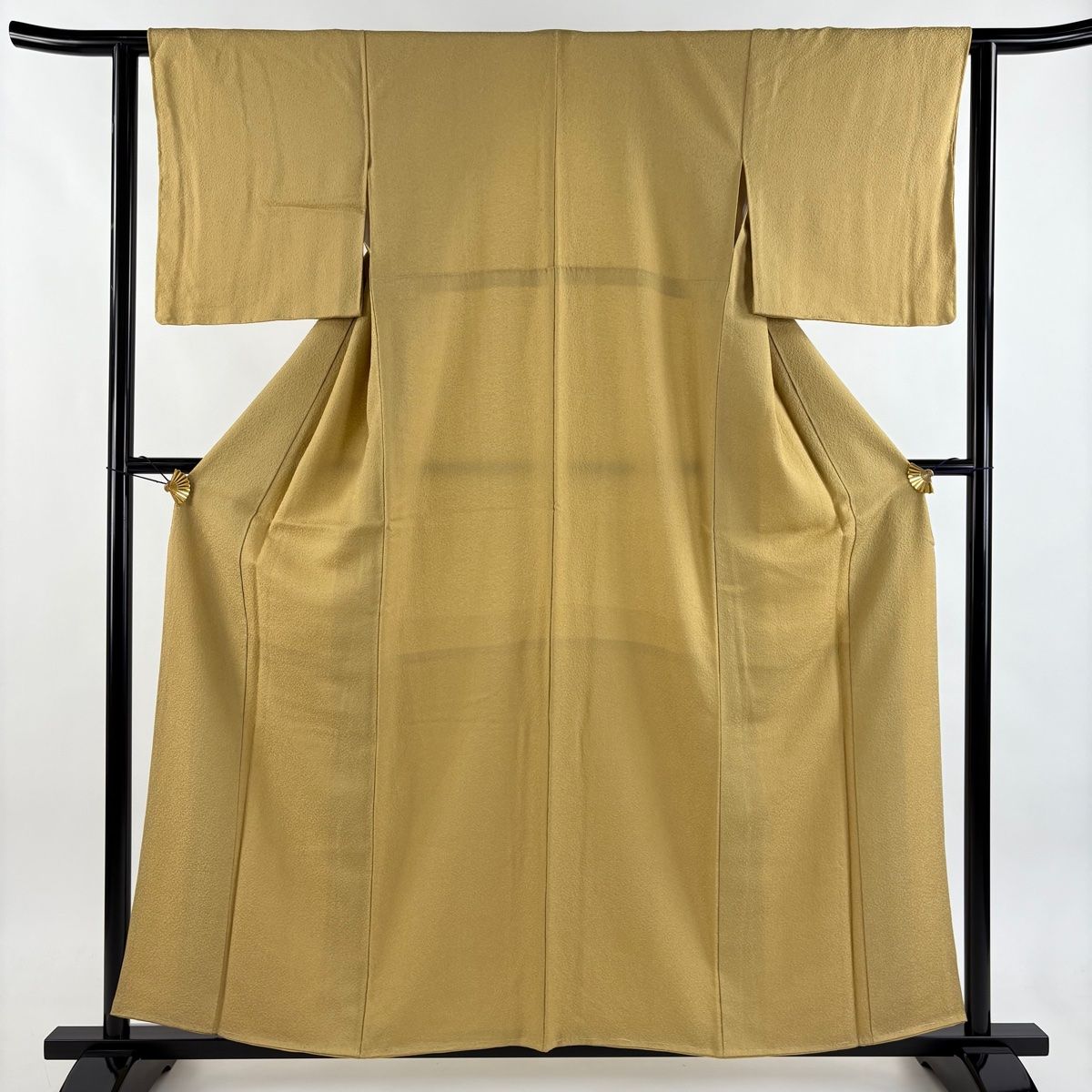 江戸小紋 身丈158.5 cm 裄丈62 S 袷 鮫 山吹色 正絹 秀品