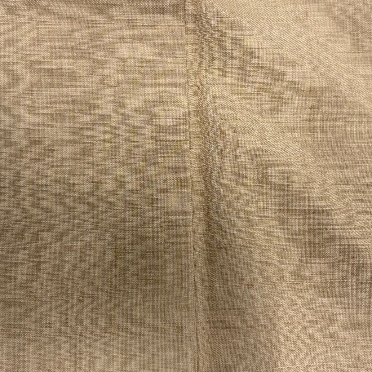  紬 身丈162 5 cm 裄丈66 M 袷 ベージュ 正絹 秀品 紬 着物