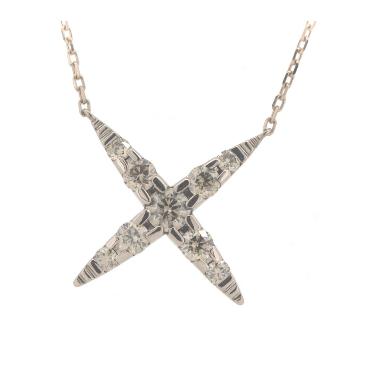 カシケイ ネイキッド ダイヤモンド ネックレス 0.45ct K18BG(18金