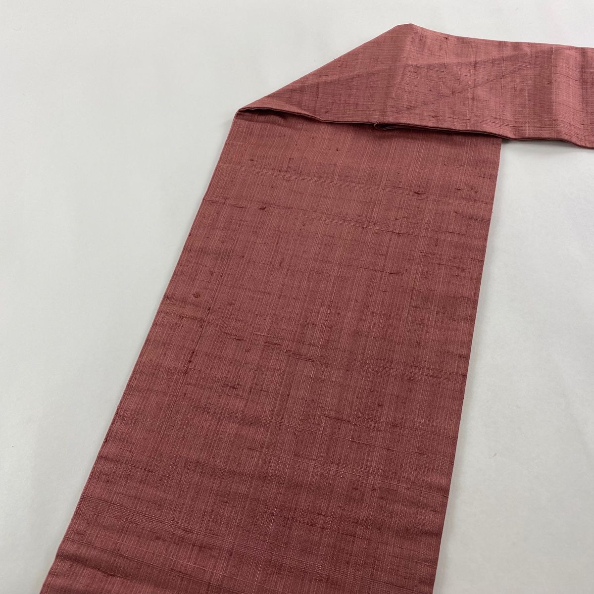  名古屋帯 秀品 紬地 華文 刺繍 紫 正絹 名古屋帯 帯