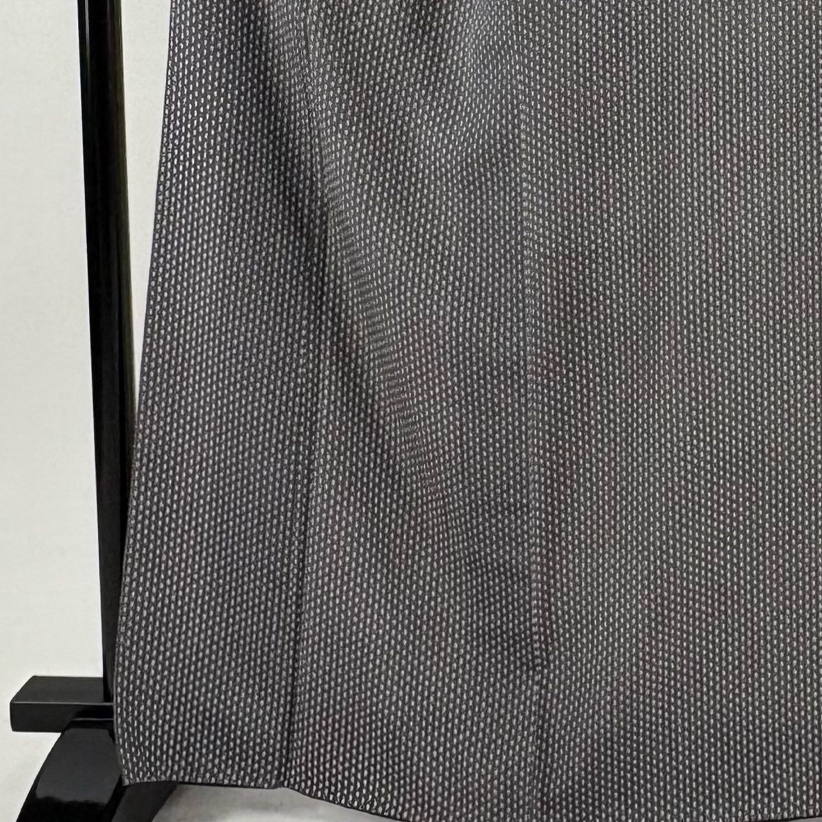 小紋 身丈164 cm 裄丈70 L 袷 麻の葉 黒 正絹