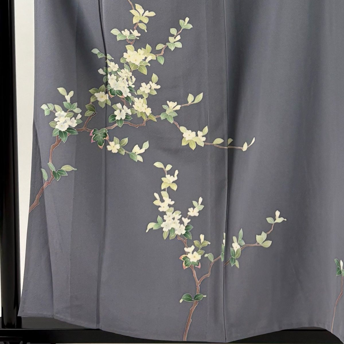 ［ 単衣 ］正絹　付下げ　南克治　加賀友禅　緑青　緑　秋 本加賀友禅 南克治 訪問着 花柄 正絹 緑 白 青 836 | kimono Re:和