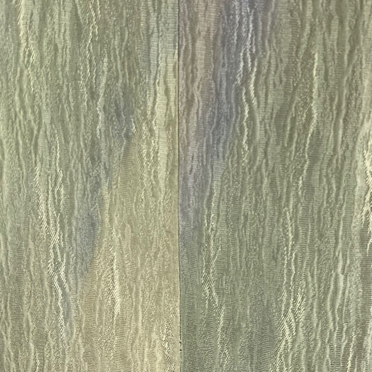  道中着 身丈105 cm 裄丈63 S 和装コート 着物衿 幾何学 地紋 ぼかし 灰緑 正絹 羽織 着物 浴衣