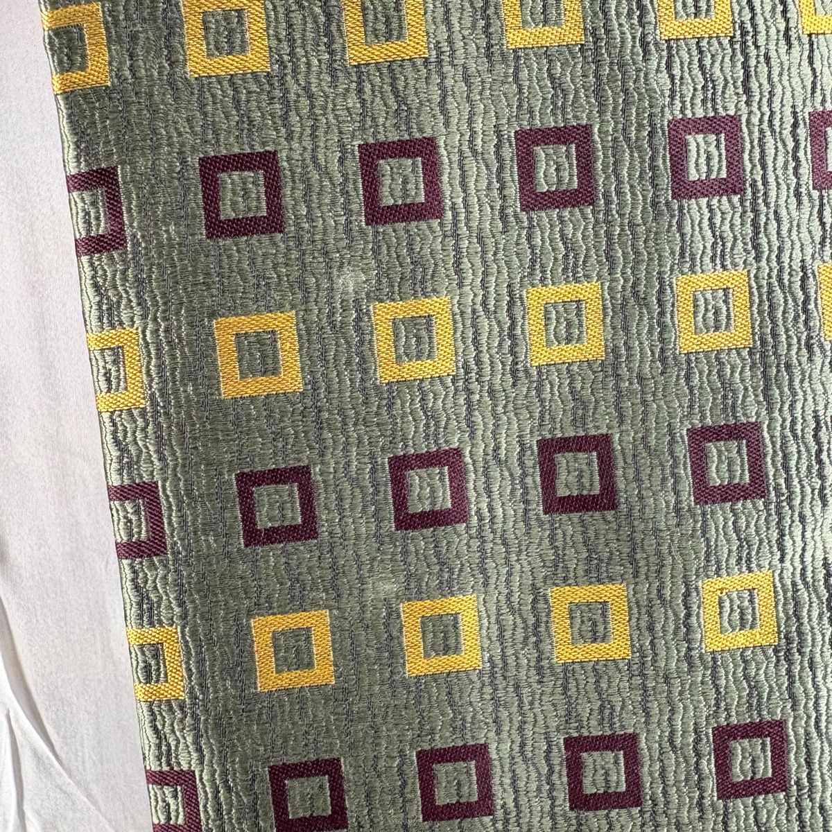  小紋 身丈163 5 cm 裄丈64 M 袷 幾何学模様 緑 正絹 小紋 着物