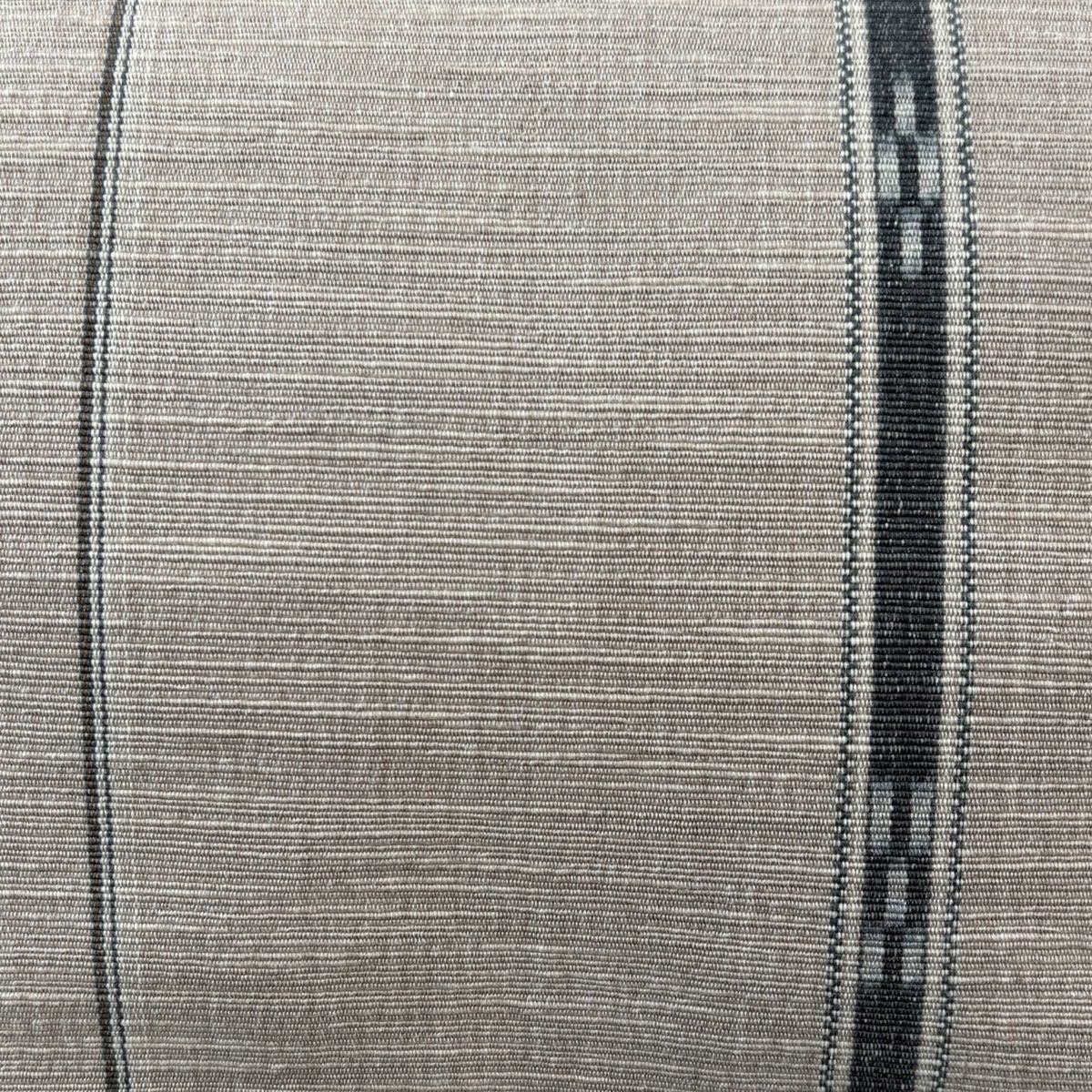 名古屋帯 証紙 八重山ミンサー 八寸名古屋帯 松葉仕立て 縞模様 幾何学模様 薄茶色 綿