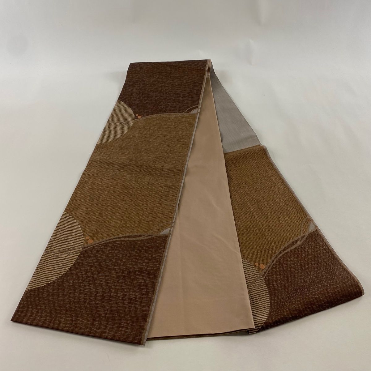 美しい紫ピンク幾何学模様 六通 袋帯 美しい紫ピンク幾何学模様 六通 袋帯 正絹 六通袋帯【紫 幾何学