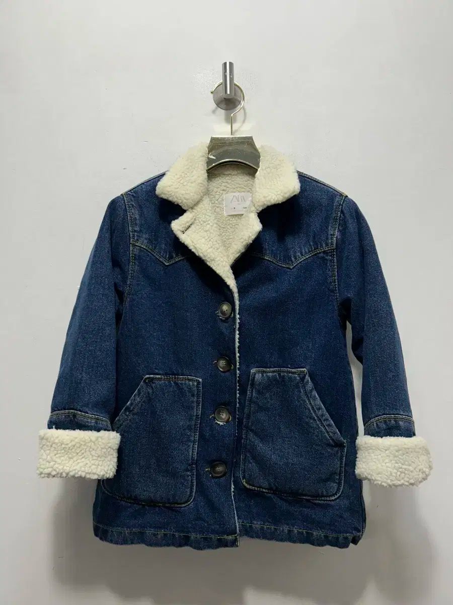 ZARAデニム デニムボアジャケット ZARA（毛皮⁄ファーコート ・ デニム 