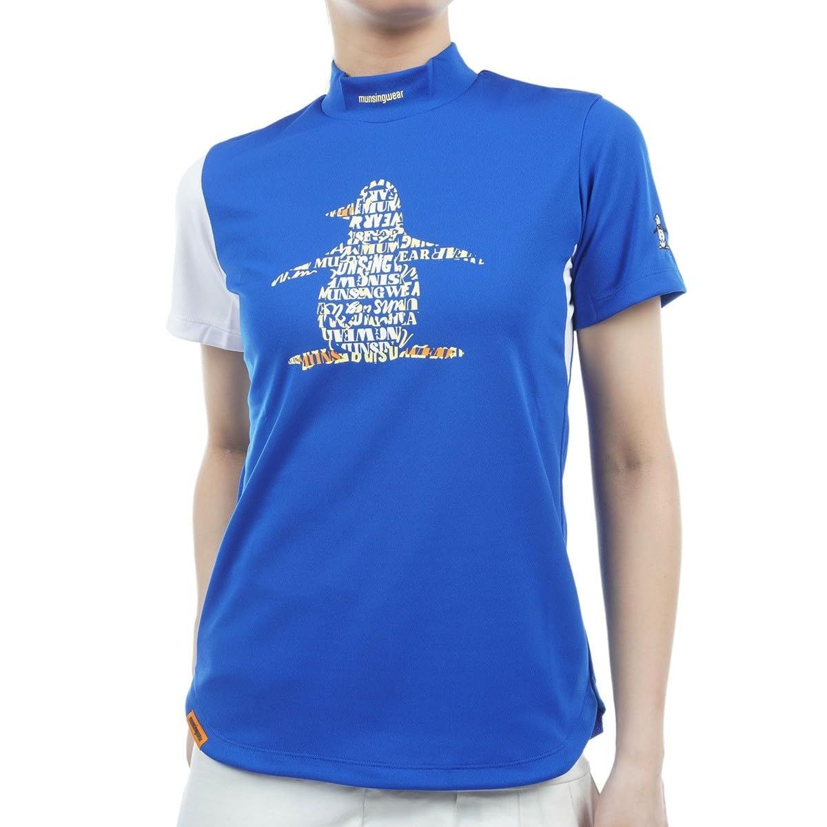 マンシングウェア 半袖シャツ ENVOY ペンギンプリント モックネック 高速ドライ 吸汗速乾 ゴルフ MEWXJA04 レディース BL00 ブルー BL00 ブルー Free Size