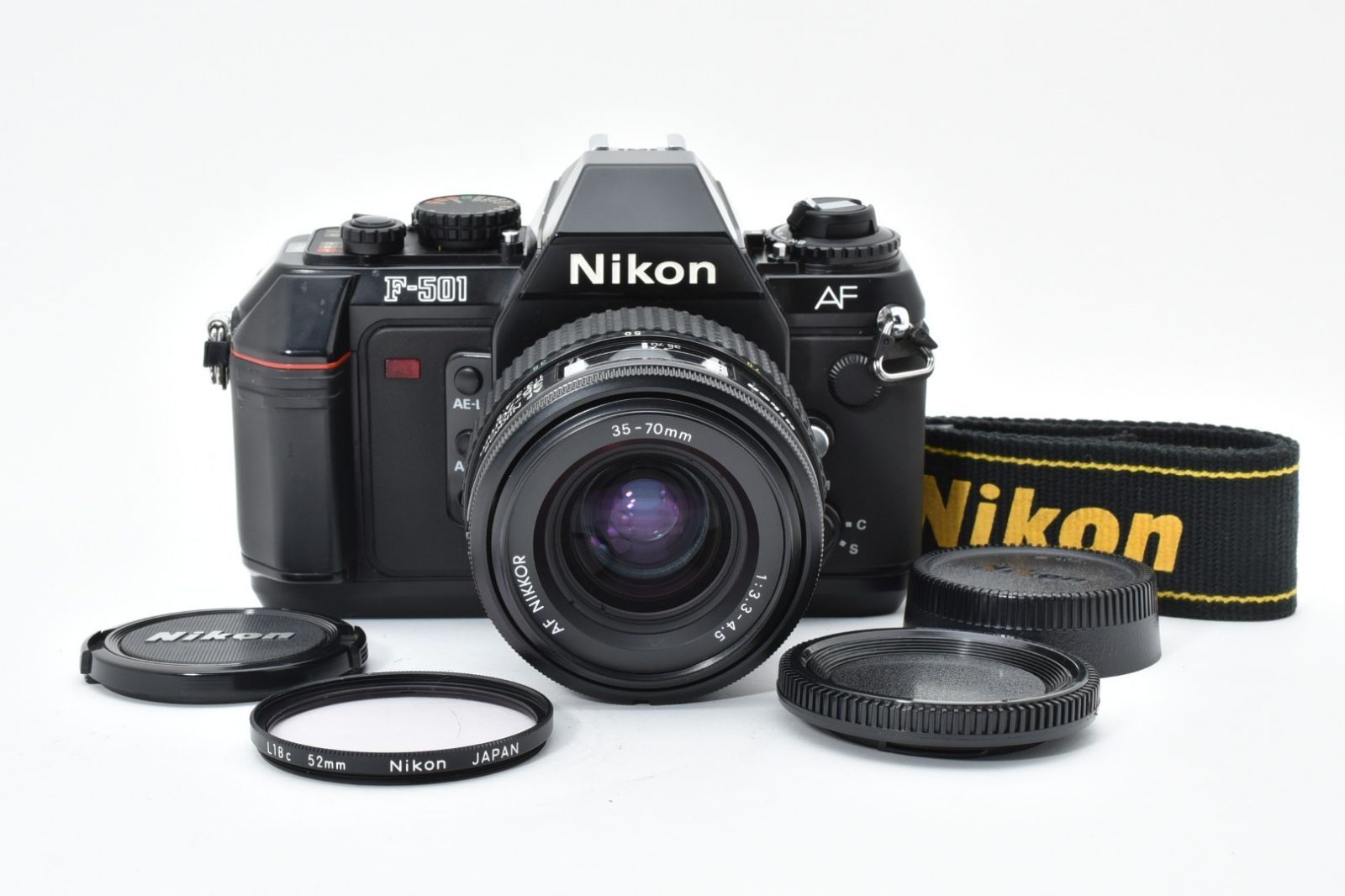 5457 Nikon F 501 Film Camera AF Nikkor 35 70 mm 3 4 5 Tasted ニコン AFフィルムカメラ
