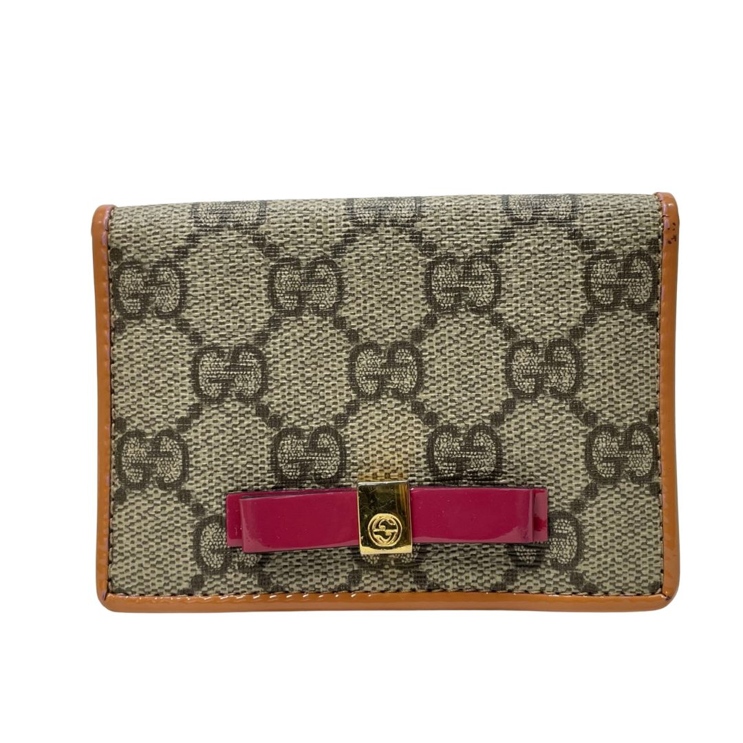 3008 GUCCI グッチ パスケース カード入れ 定期入れ スプリーム リボン