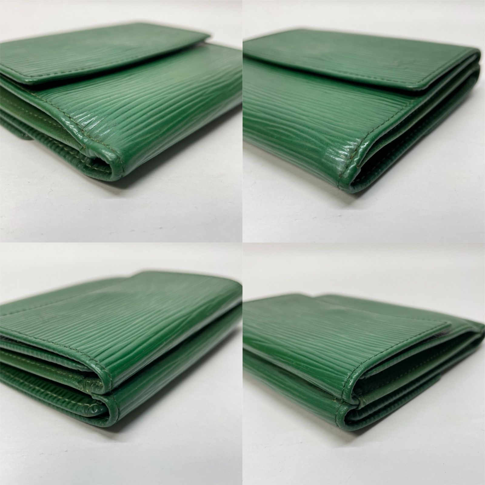 2810 LOUIS VUITTON ルイヴィトン エピ グリーン 三つ折り財布