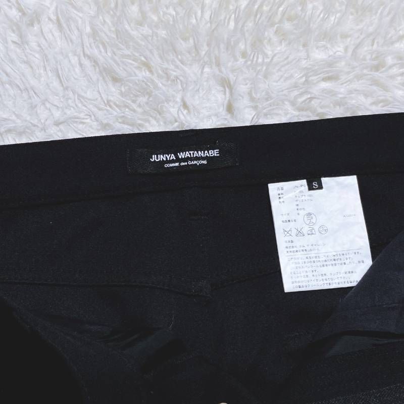  JUNYA WATANABE ジュンヤワタナベ Comme des Garcons コムデギャルソン 再構築 ブラックパンツ パッチワーク 花柄 レース ウール混 サイズS その他 パンツ