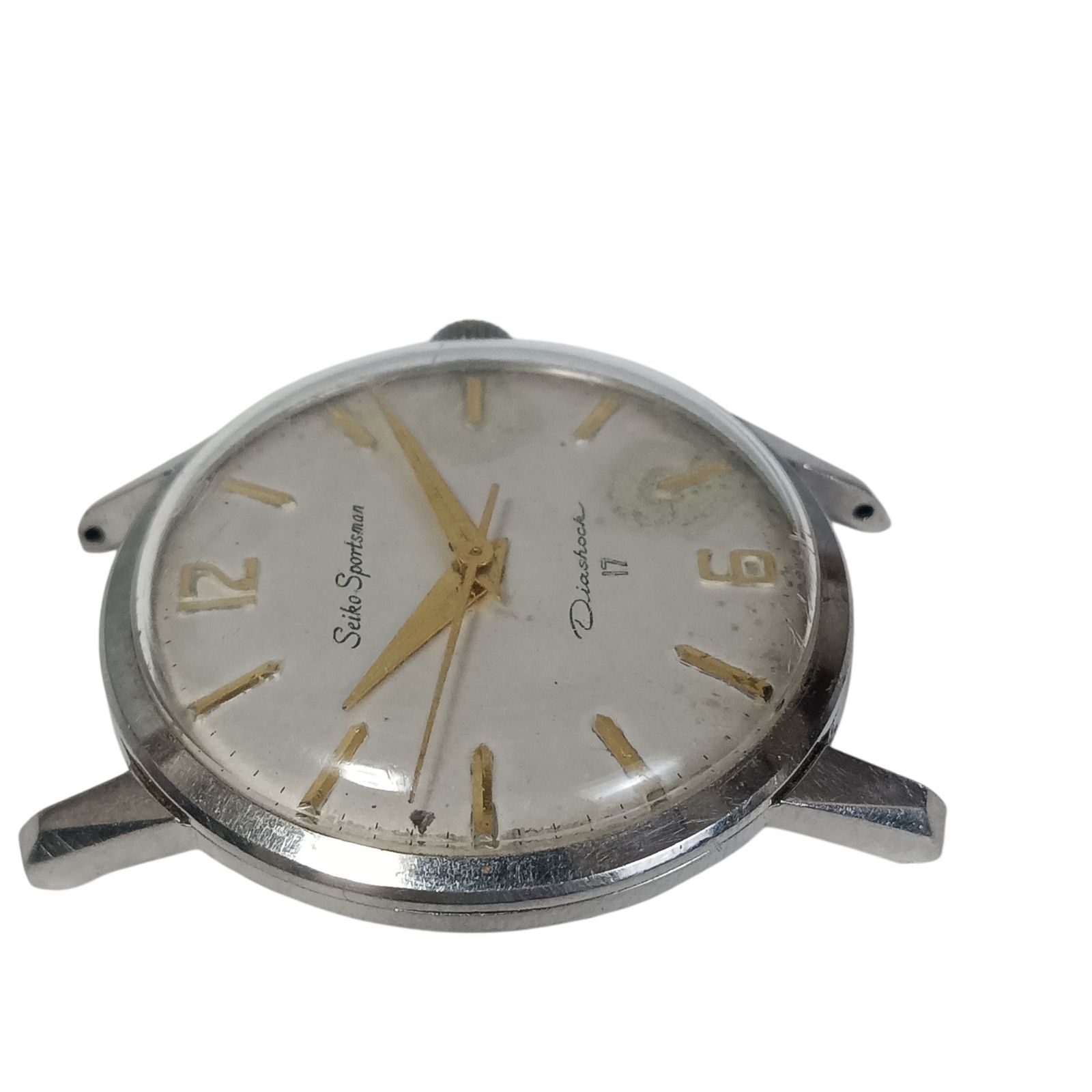  稼働 1113 3 SEIKO Sportsman セイコー スポーツマン 13073 メンズ腕時計 手巻き フェイスのみ ゴールド色 手巻き時計 腕時計(アナログ)