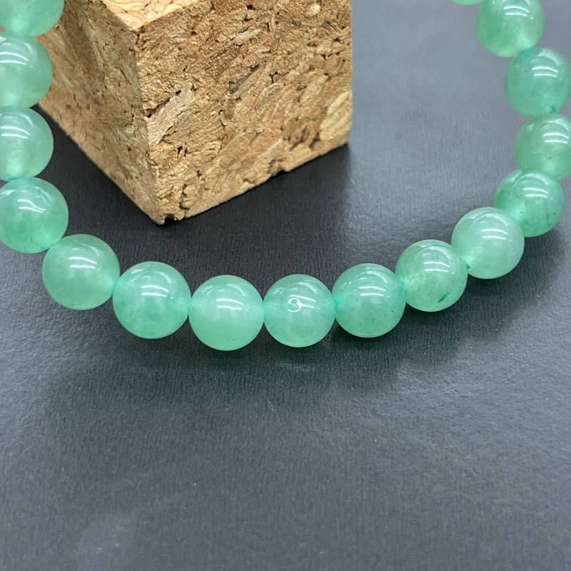 169:癒しと安らぎ☆グリーンアベンチュリン 8mm 16.5cm ブレスレット