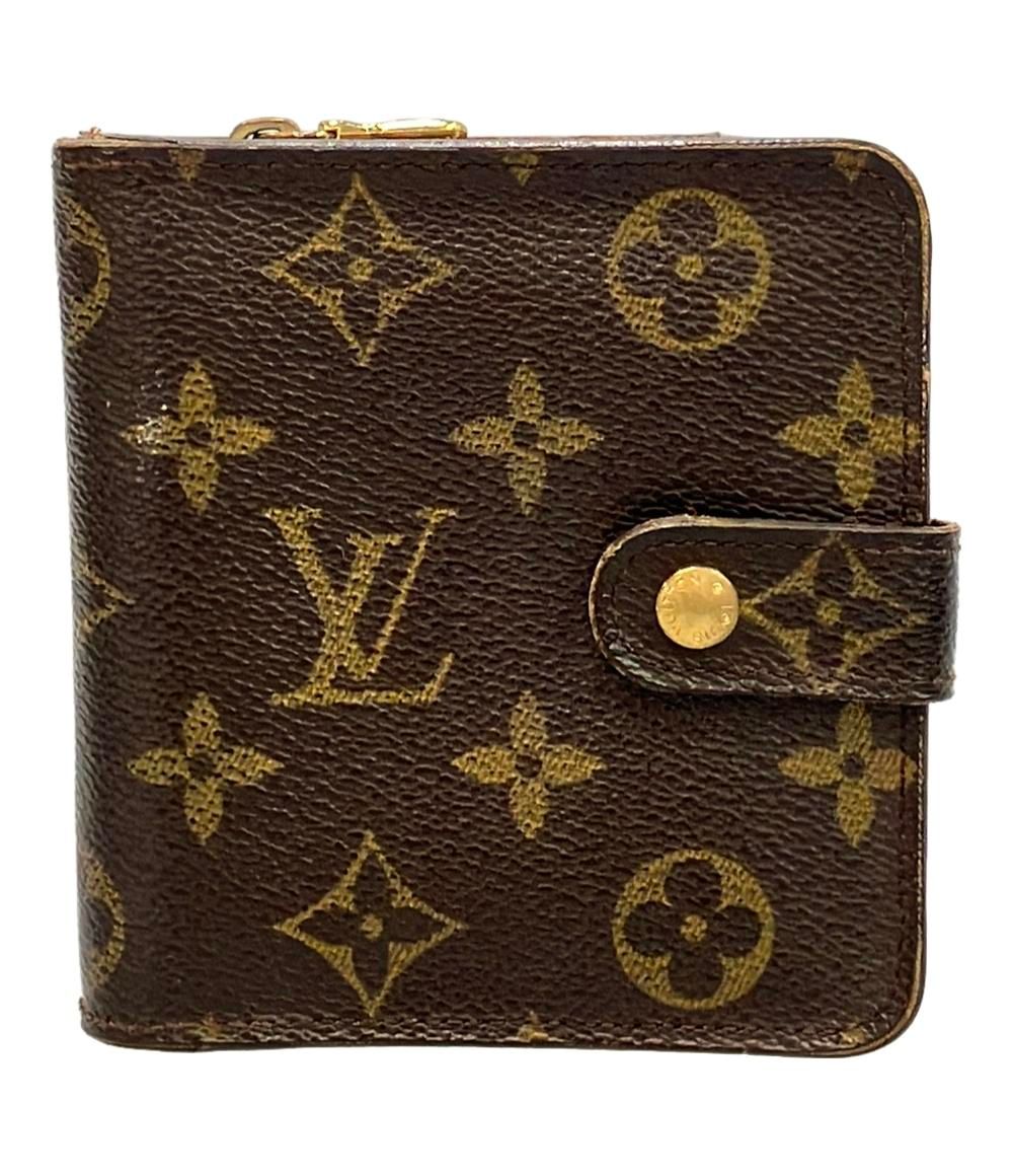 ルイヴィトン 二つ折り財布 モノグラム コンパクトジップ M61667 レディース メンズ Louis Vuitton