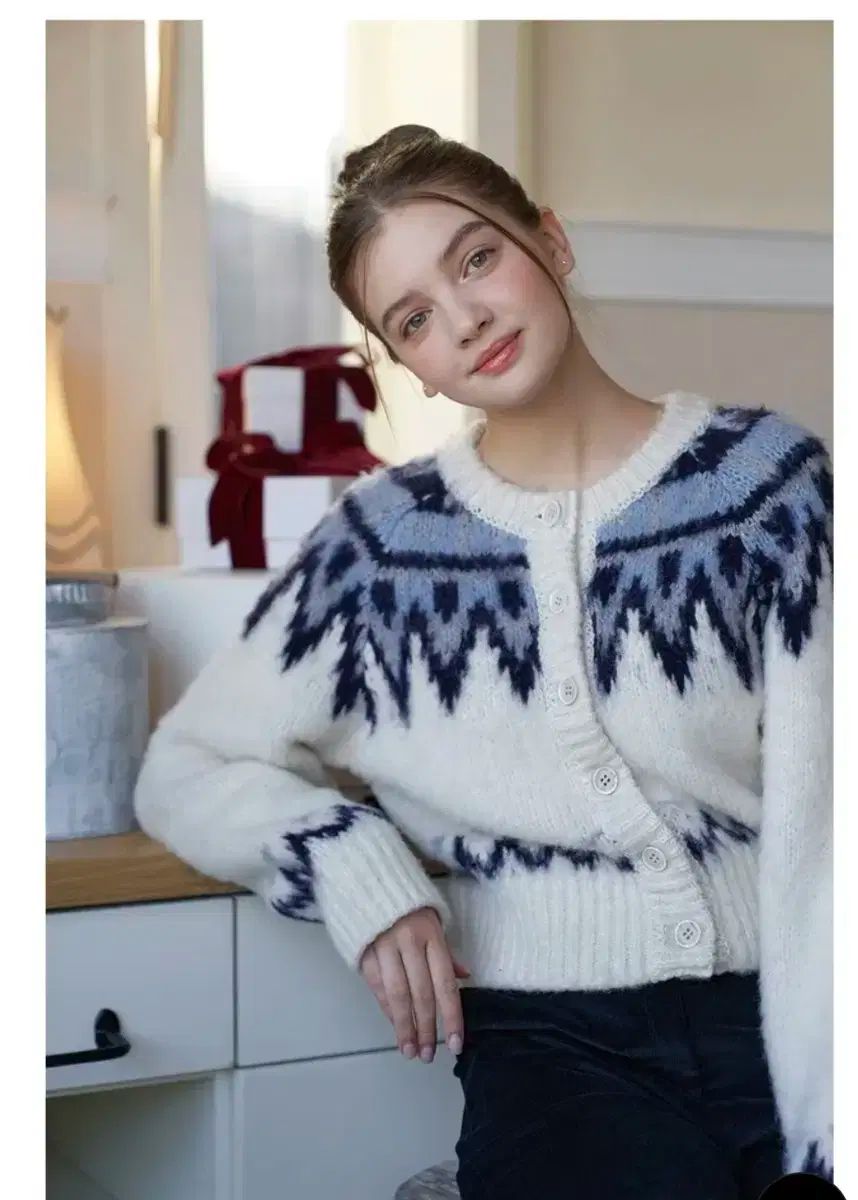 ノルディック ニットカーディガン