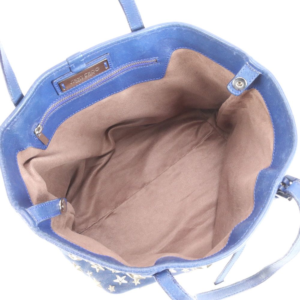 ジミーチュウ サシャ スタッズ スター レザー トート バッグ 肩掛け ショルダー ハンド シルバー 金具 レディース ERE CR9-6 GINKGOPHARMACY_COM