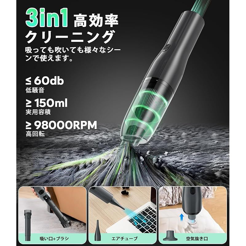 掃除機 コードレス 2025進級版　26000pa超強力吸引 Amazon | 掃除機 コードレス 【2025進級版&26000pa超強力吸引&LCD