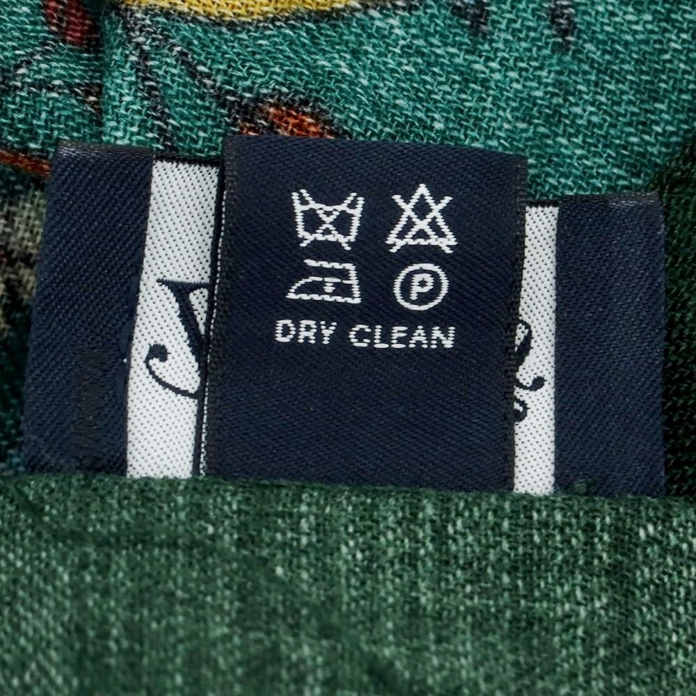 ドレイクス 大判ストール ウール グリーン ドレイクス DRAKES ウール プリント ストール グリーン【メンズ】