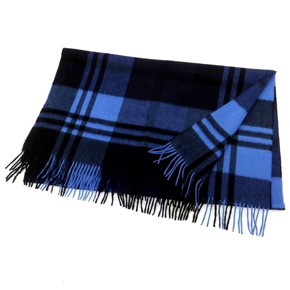 中古】ジョシュアエリス Joshua Ellis カシミヤ チェック 大判