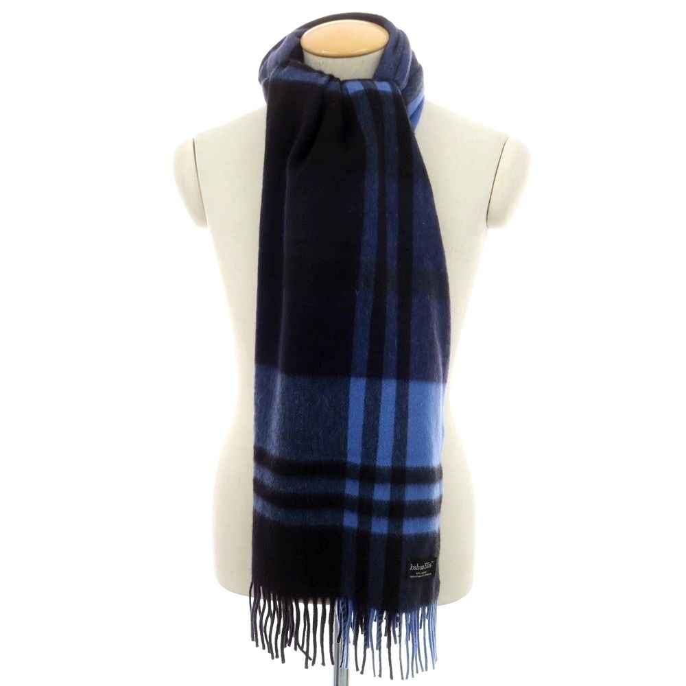 中古】ジョシュアエリス Joshua Ellis カシミヤ チェック 大判