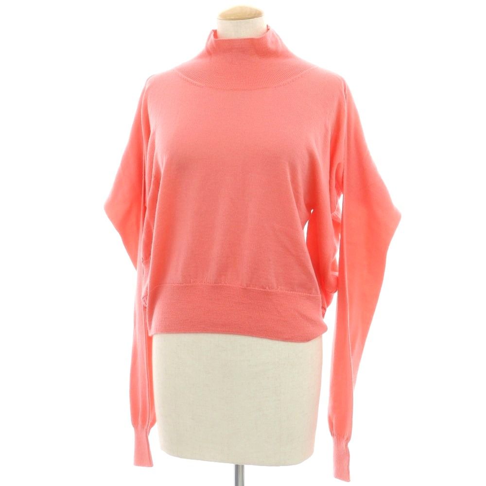 イッセイミヤケ ISSEY MIYAKE 秋冬 ウール系 ハイネック プルオーバーニット ピンク サイズ表記なし L位 レディース