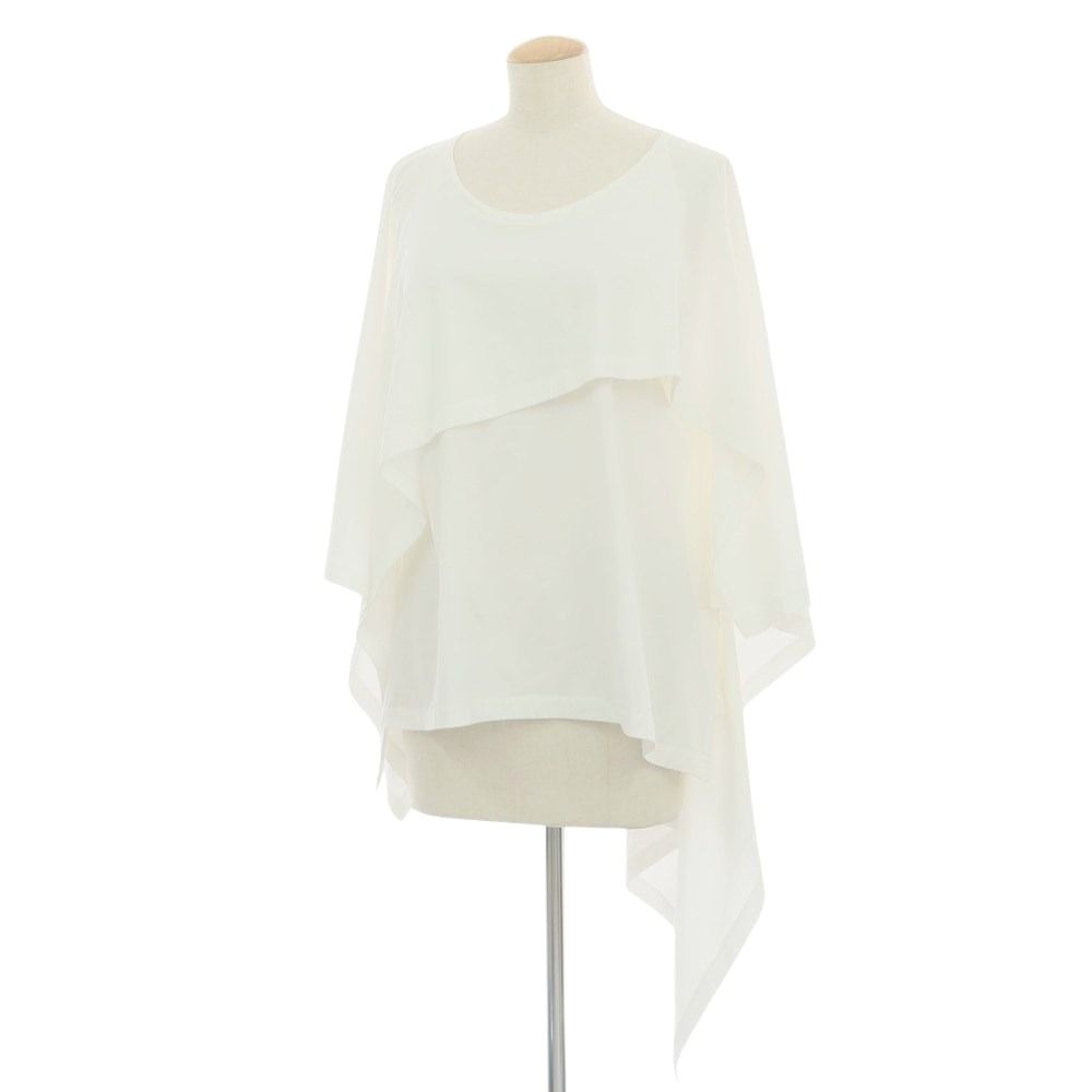 イッセイミヤケ ISSEY MIYAKE 春夏 コットン系 変形トップス ホワイト サイズ表記なし L位 レディース